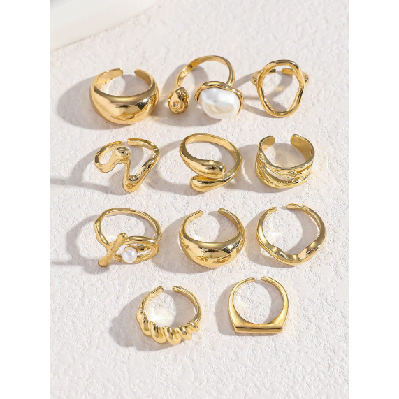 11pcs/Set Punk Style Rings Set
