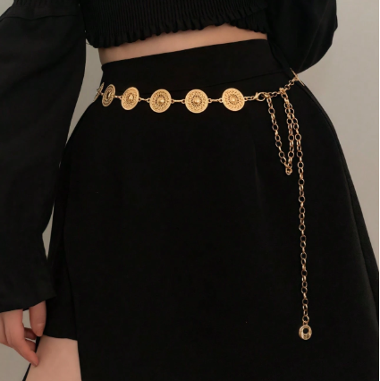 1 High-End Metal Circle Chain Waist Chain