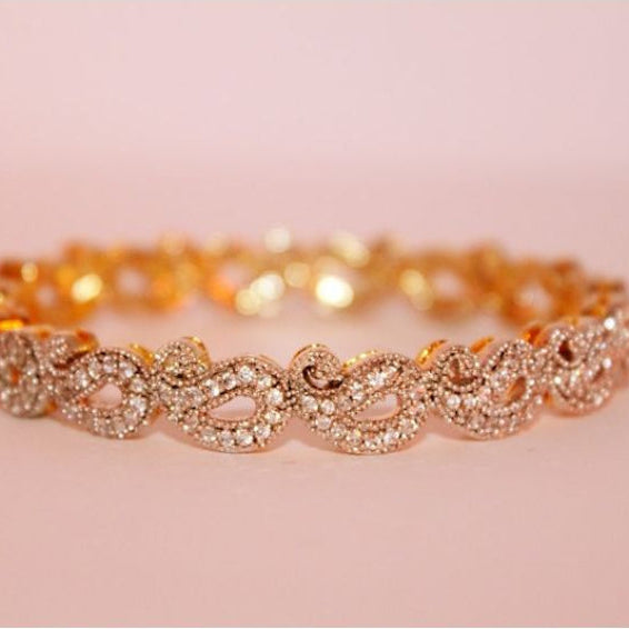 Infinity Twist Rose Gold Bracelet